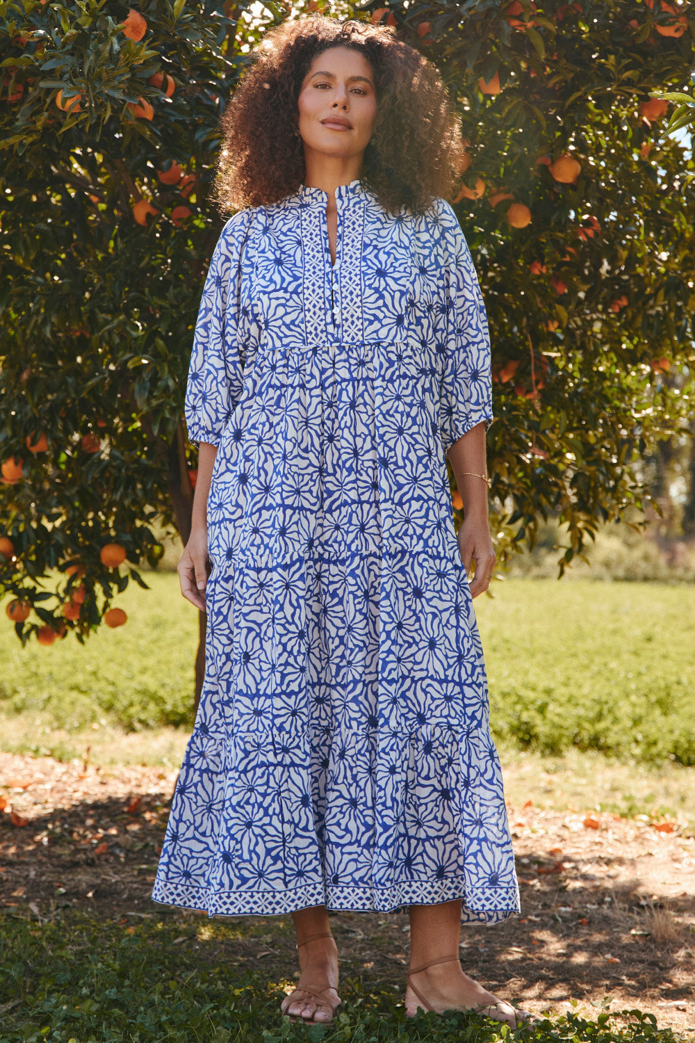 Mirabelle Frill Dress in Lazuli