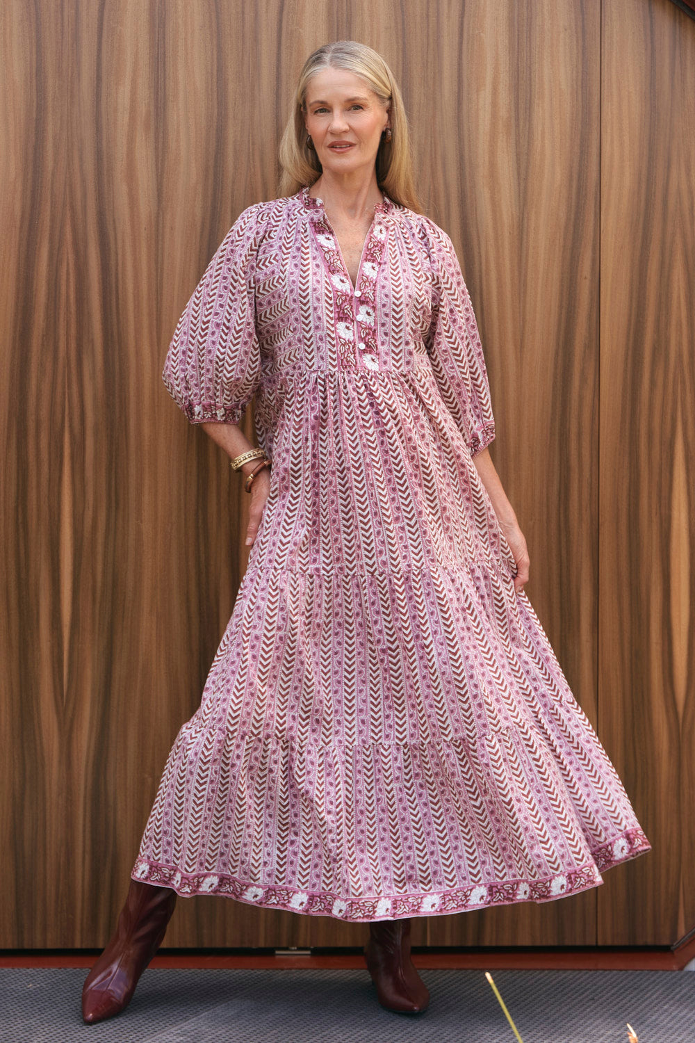 Mirabelle Frill Dress in Saffron