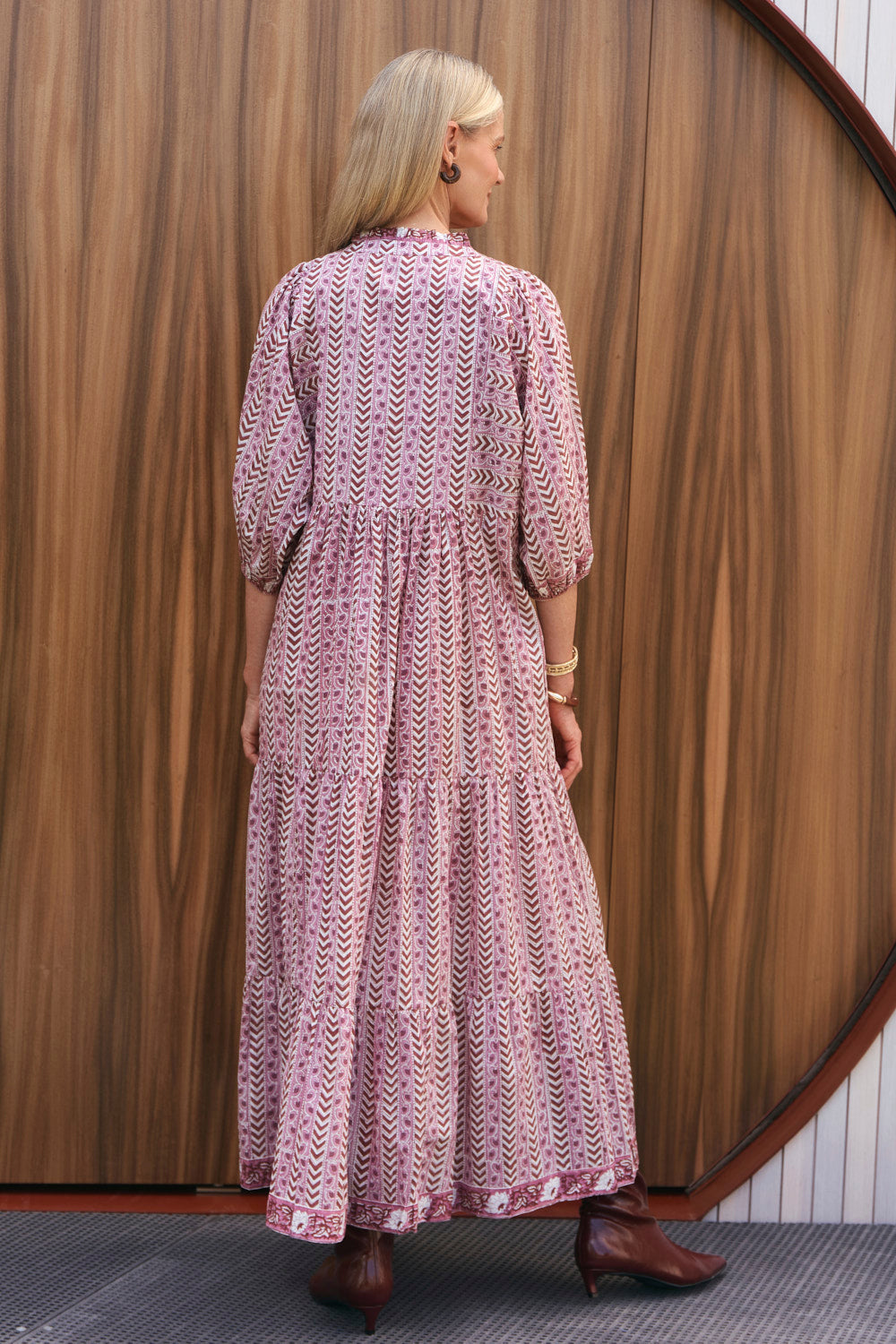 Mirabelle Frill Dress in Saffron