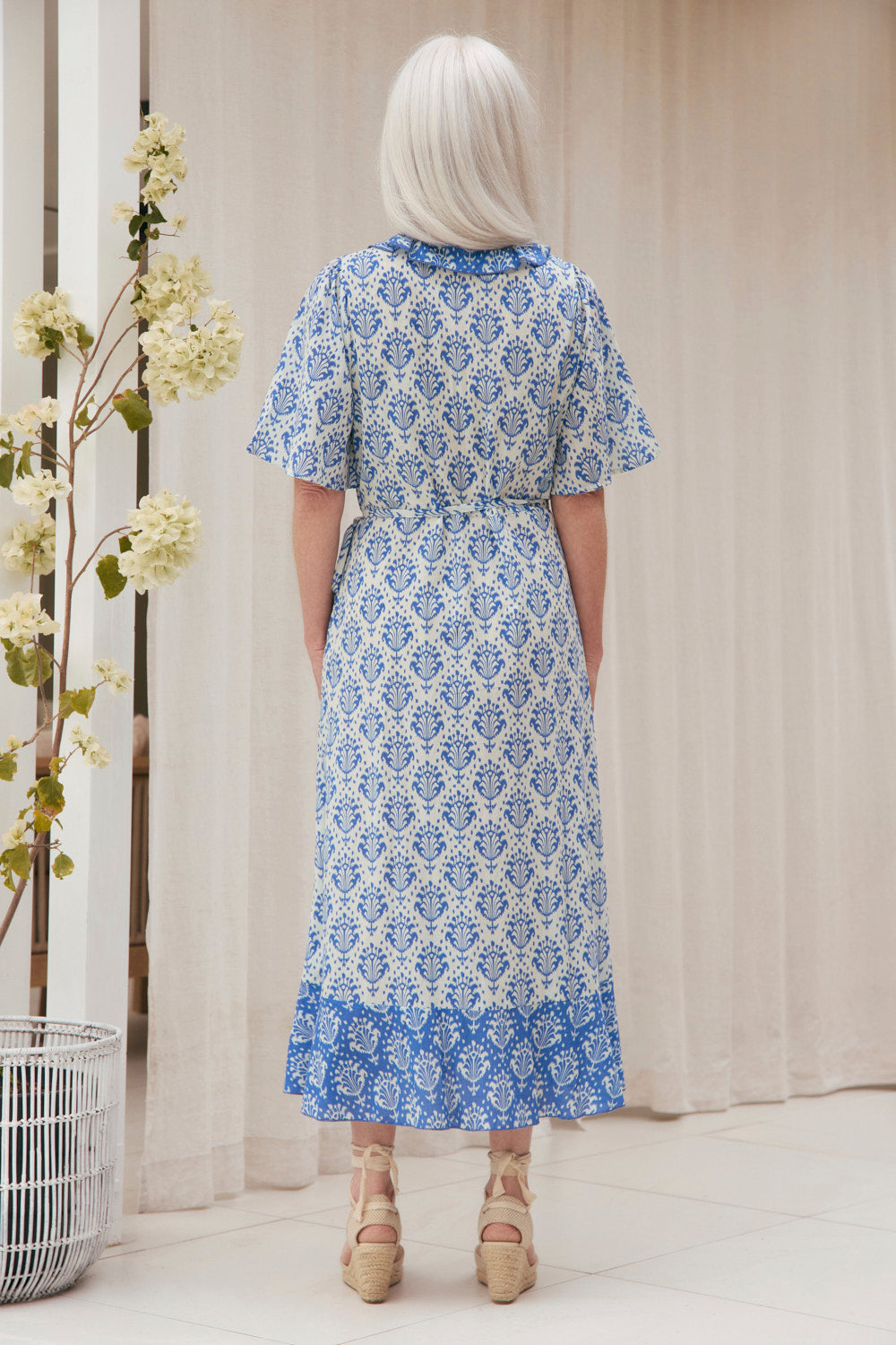 Mischa Wrap Dress in Bagru