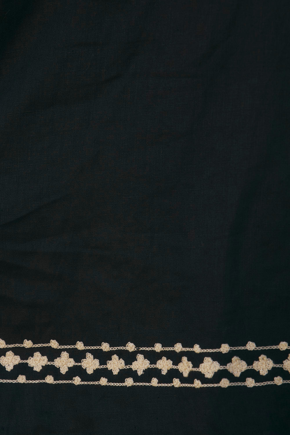 Camille Linen Wide Leg Pant in Moonlit Noir