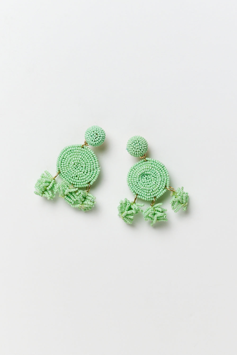 Ophelia Earrings in Lime Green