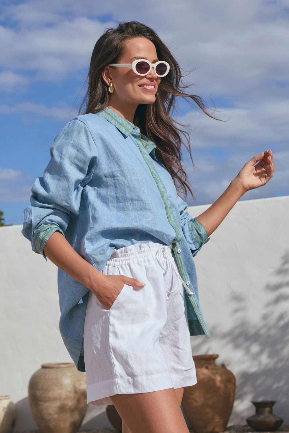 Oversized Boyfriend Shirt in Seabourne