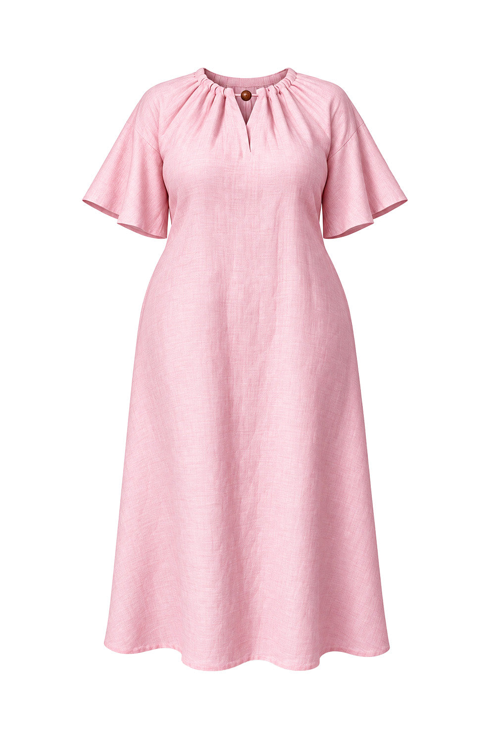 Percy Bead Neck Dress in Petal Pink