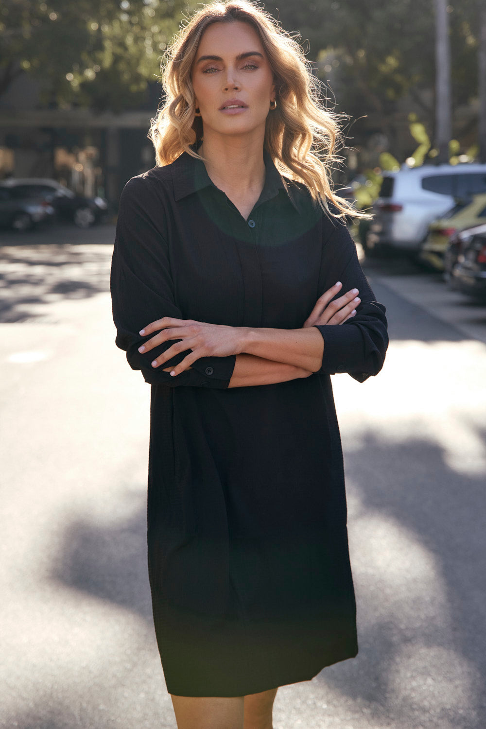 Relaxed Travel Dress in Black