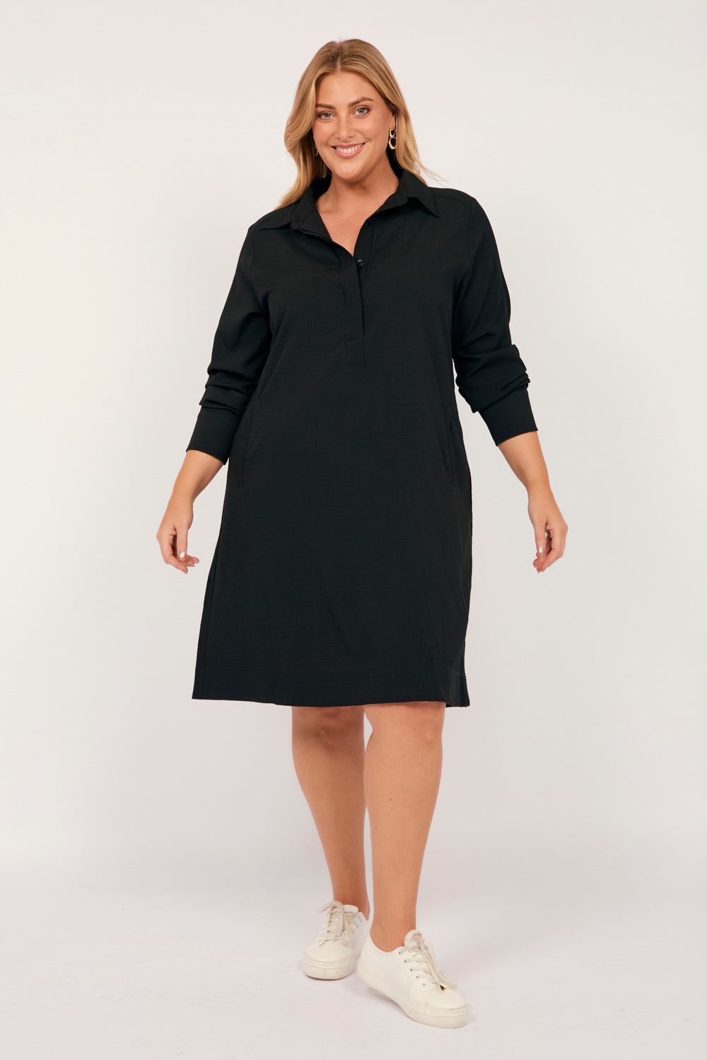 Relaxed Travel Dress in Black