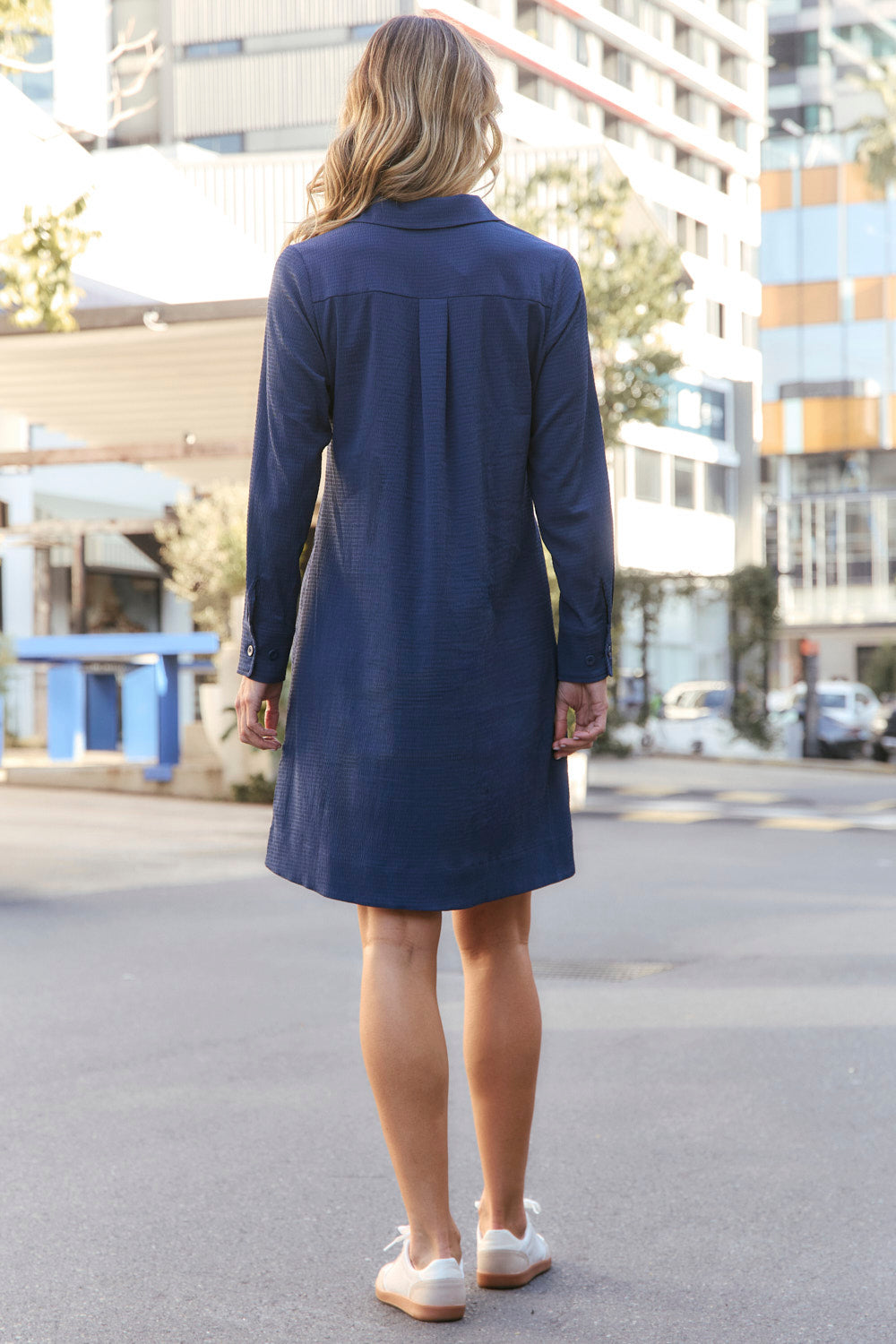 Relaxed Travel Dress in Navy