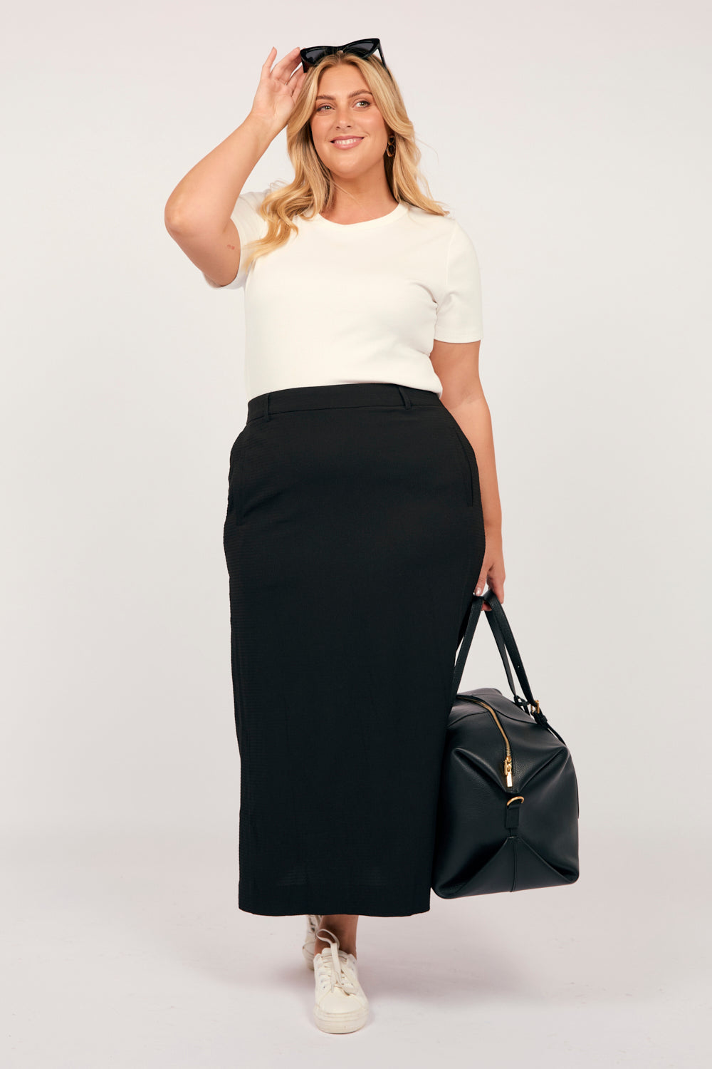 Relaxed Travel Skirt in Black