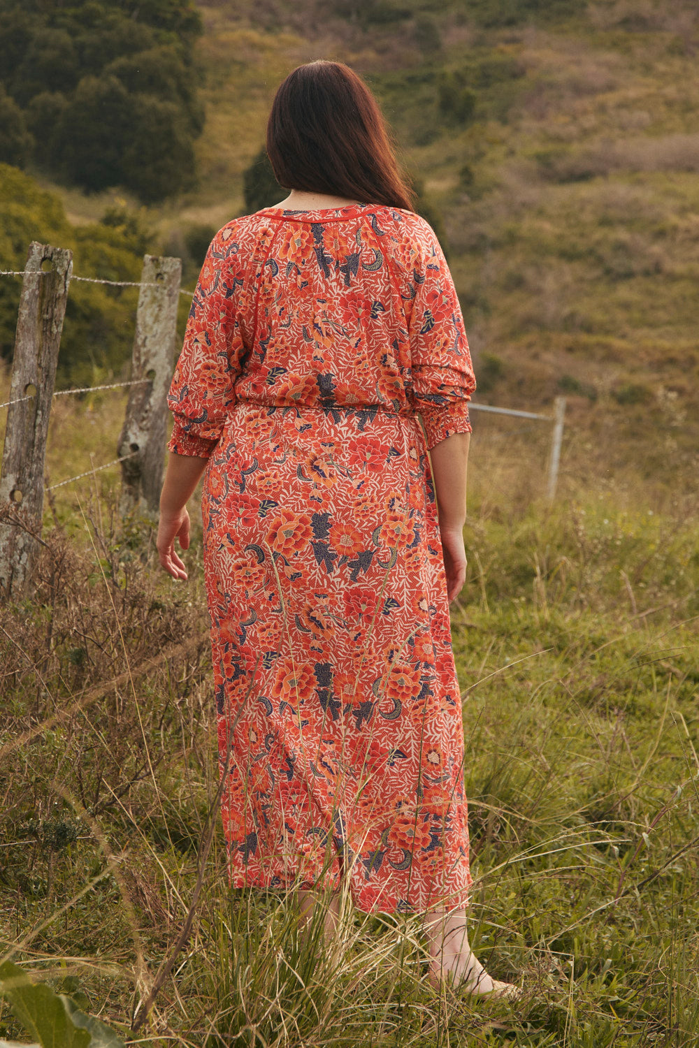 Robin Tunic Dress in Crimson Haze
