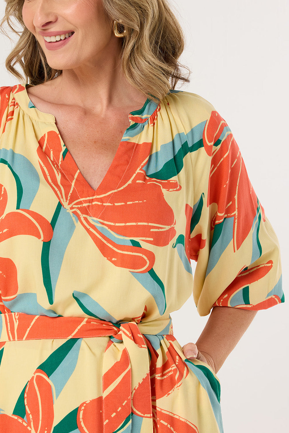 Robin Tunic Dress in Waikiki Bloom
