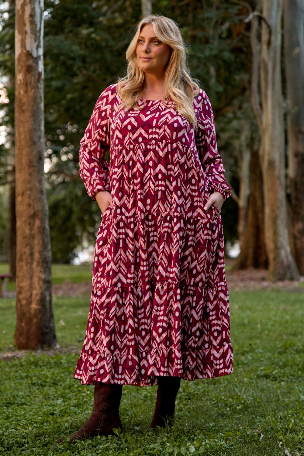 Sabre Long Sleeve Dress in Burning Man