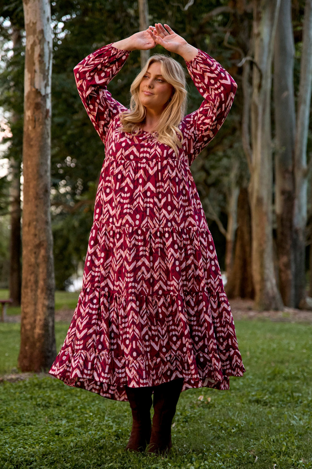 Sabre Long Sleeve Dress in Burning Man