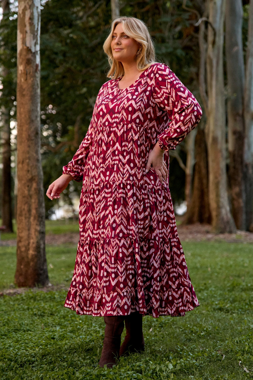 Sabre Long Sleeve Dress in Burning Man