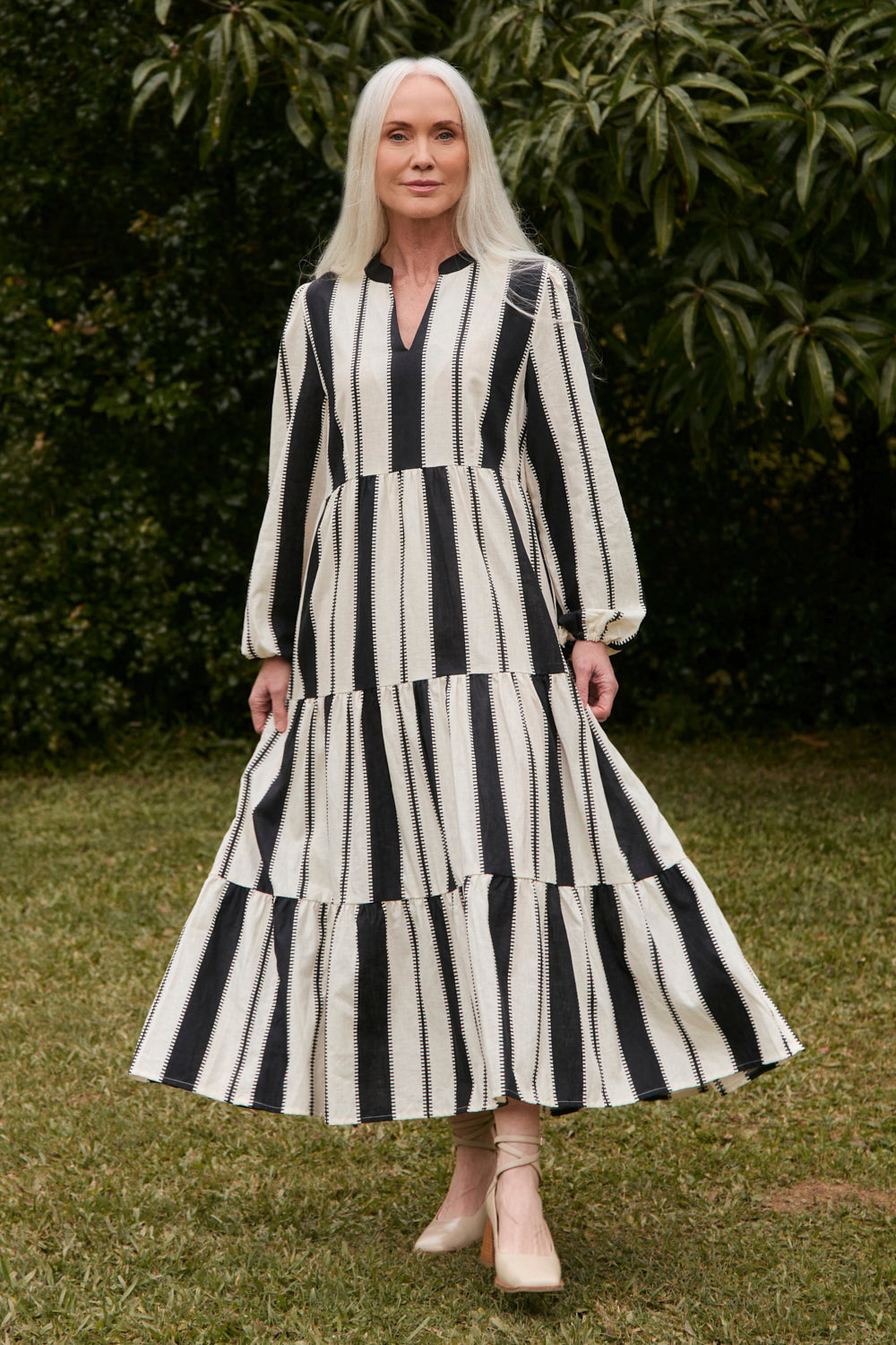 Sabre V-Neck Dress in Shibuya