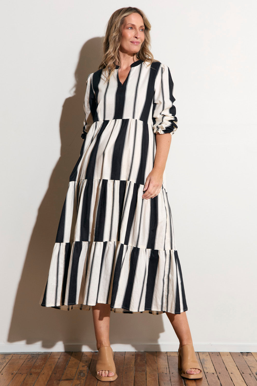 Sabre V-Neck Dress in Shibuya