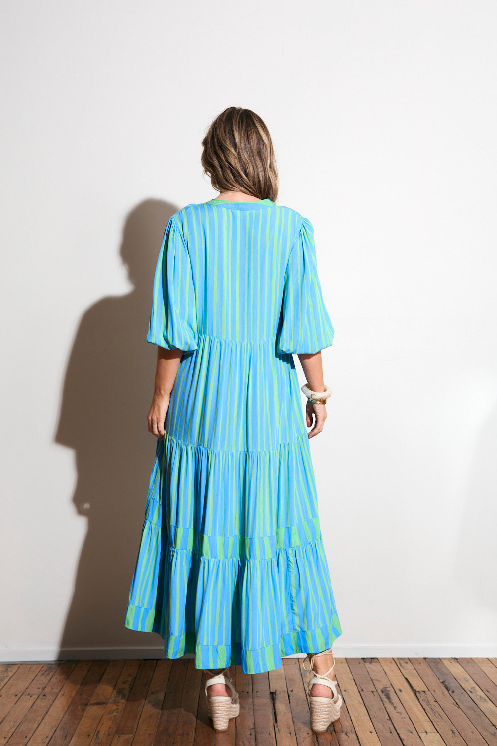 Sabre V-Neck Dress in Tropical Spring