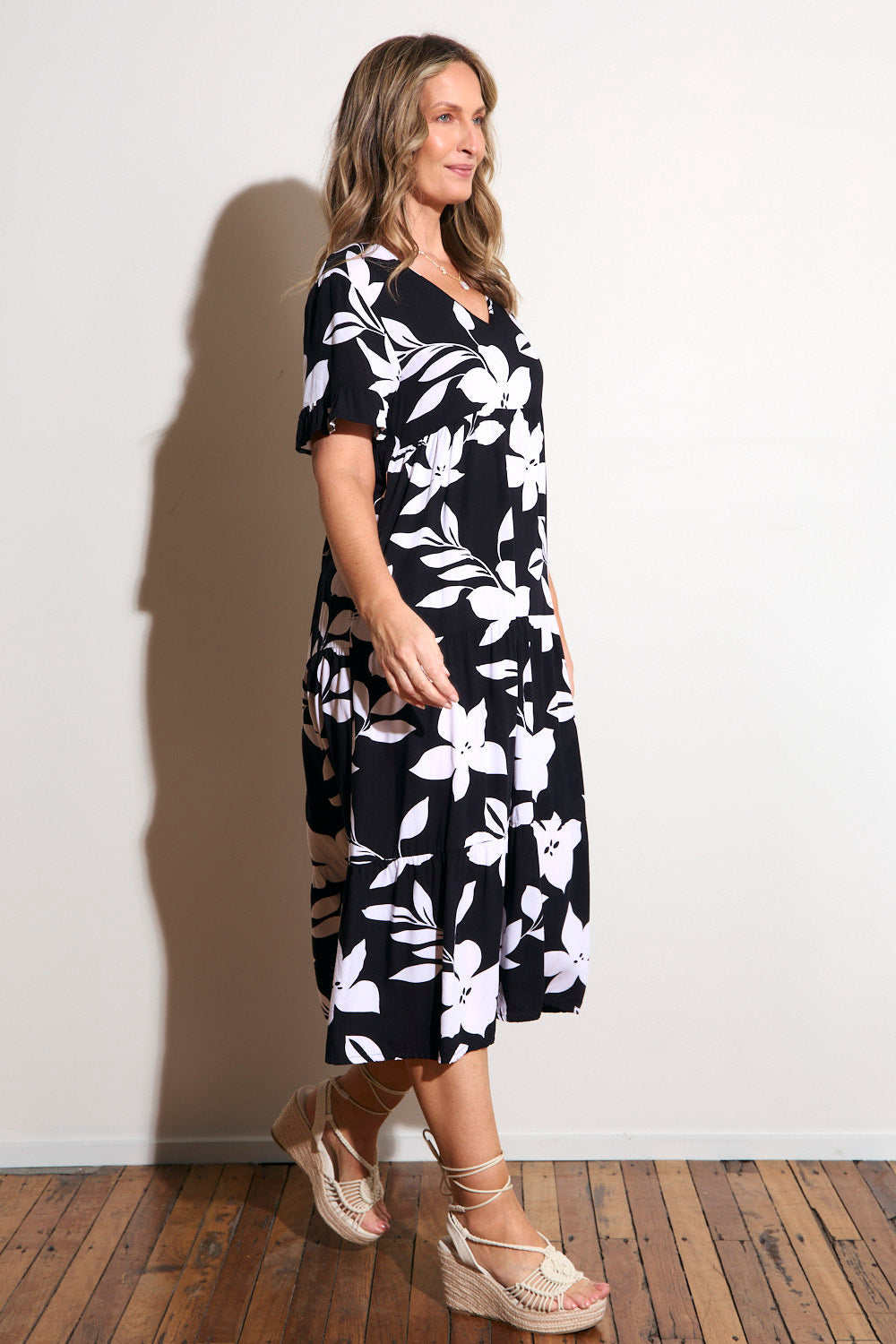 Sabrina Maxi Dress in Night Blooms