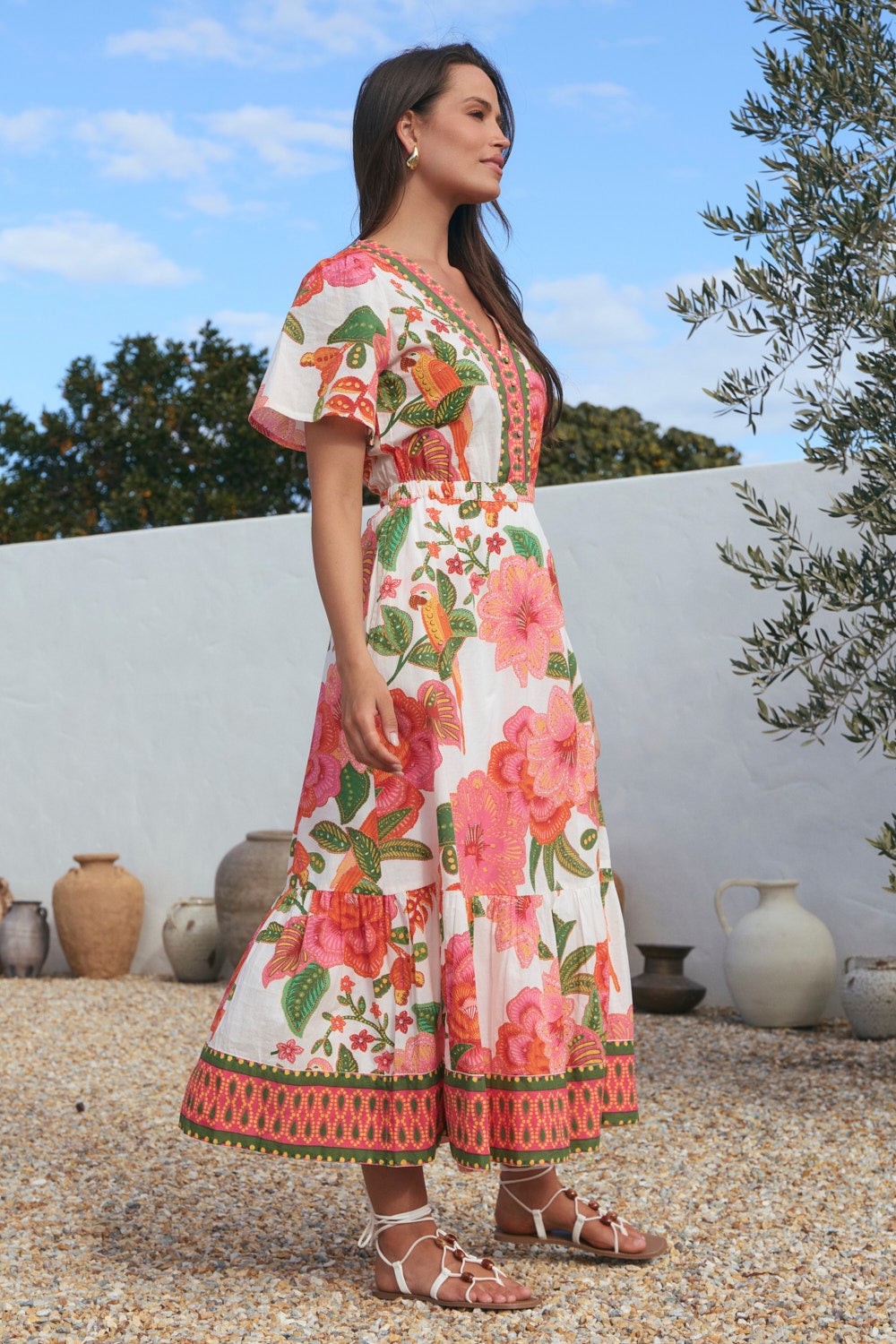 Savelle Midi Dress in La Rambla