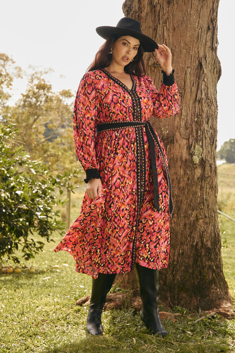 Savelle Maxi Dress in Wild Ember