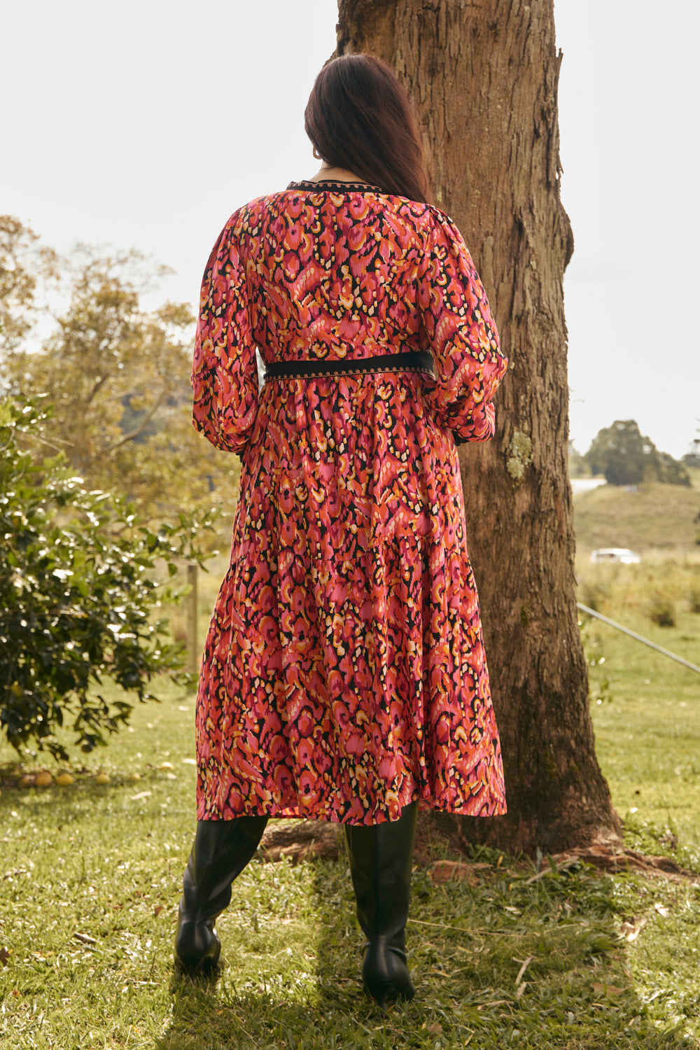 Savelle Maxi Dress in Wild Ember