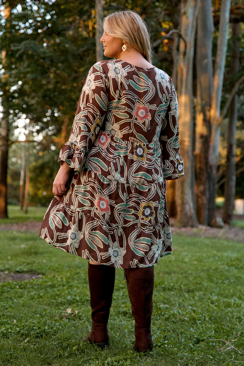 Scout Long Sleeve Dress in Twilight Grove