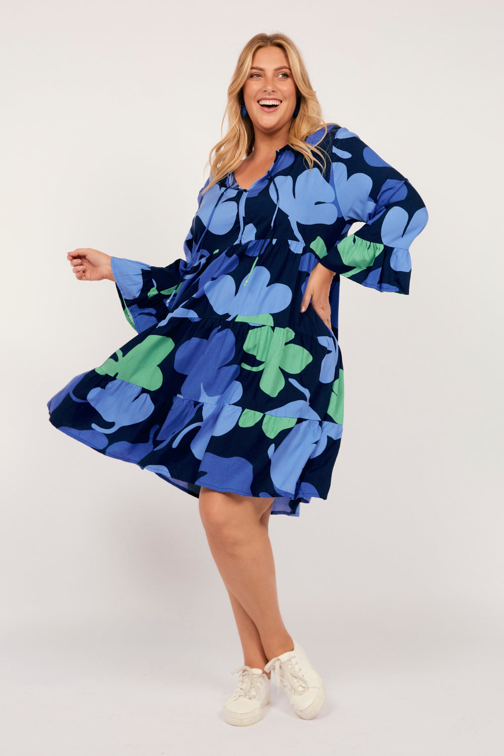 Scout Tiered Dress in in Wintergarden