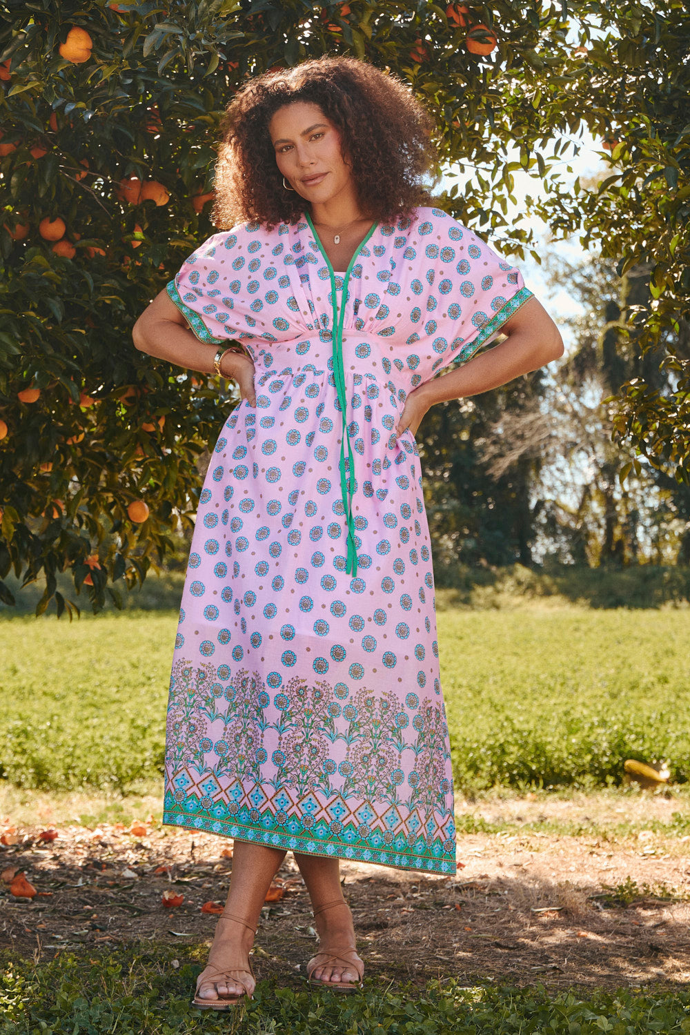 Selma Kimono Dress in Shalimar