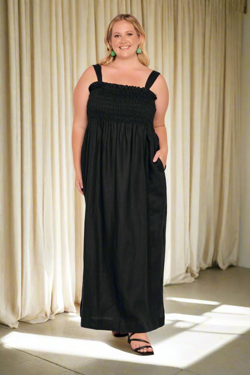 Plus size black strapless maxi dress best sale