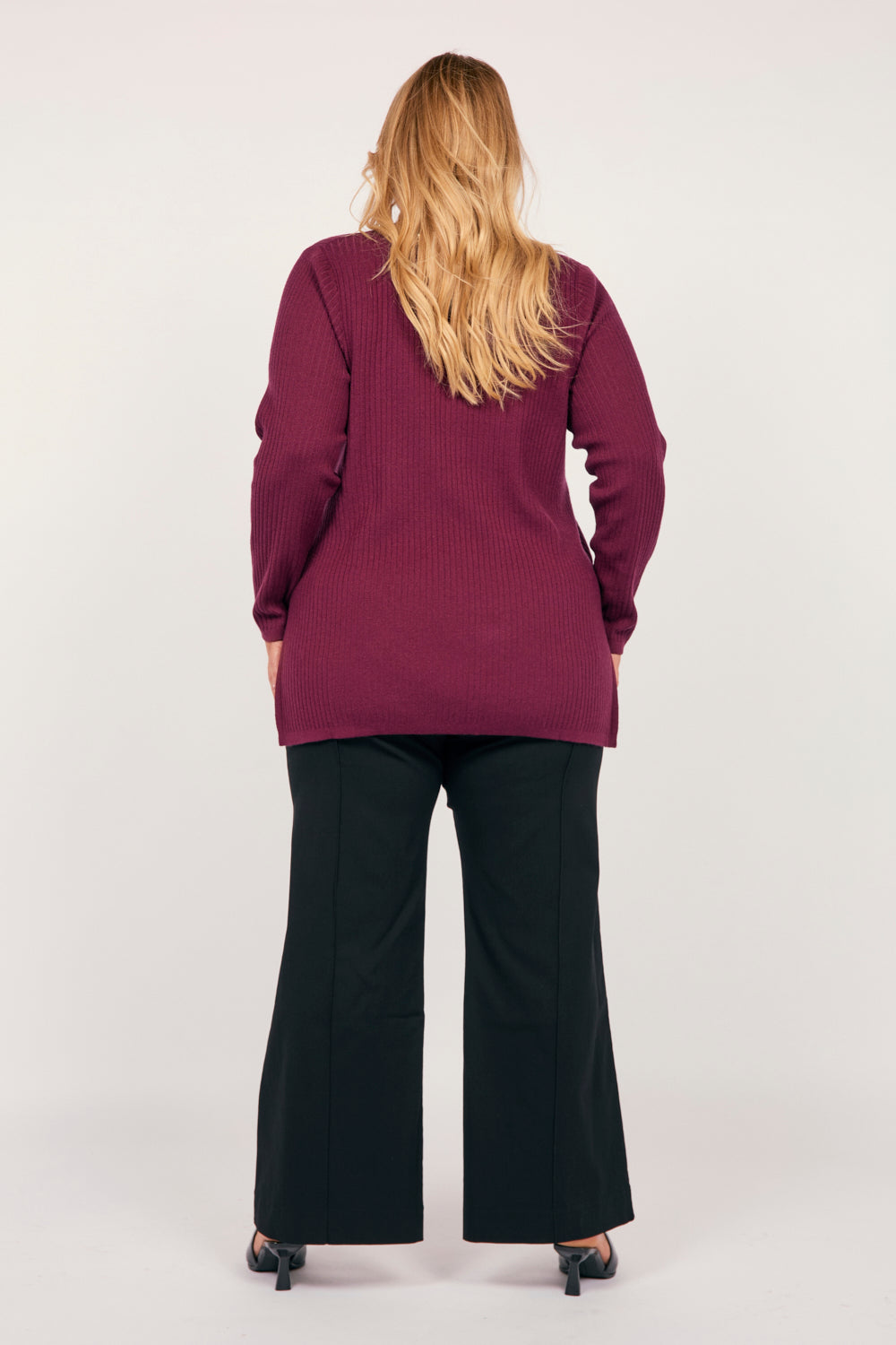 Stretch Wide Leg Pant in Black