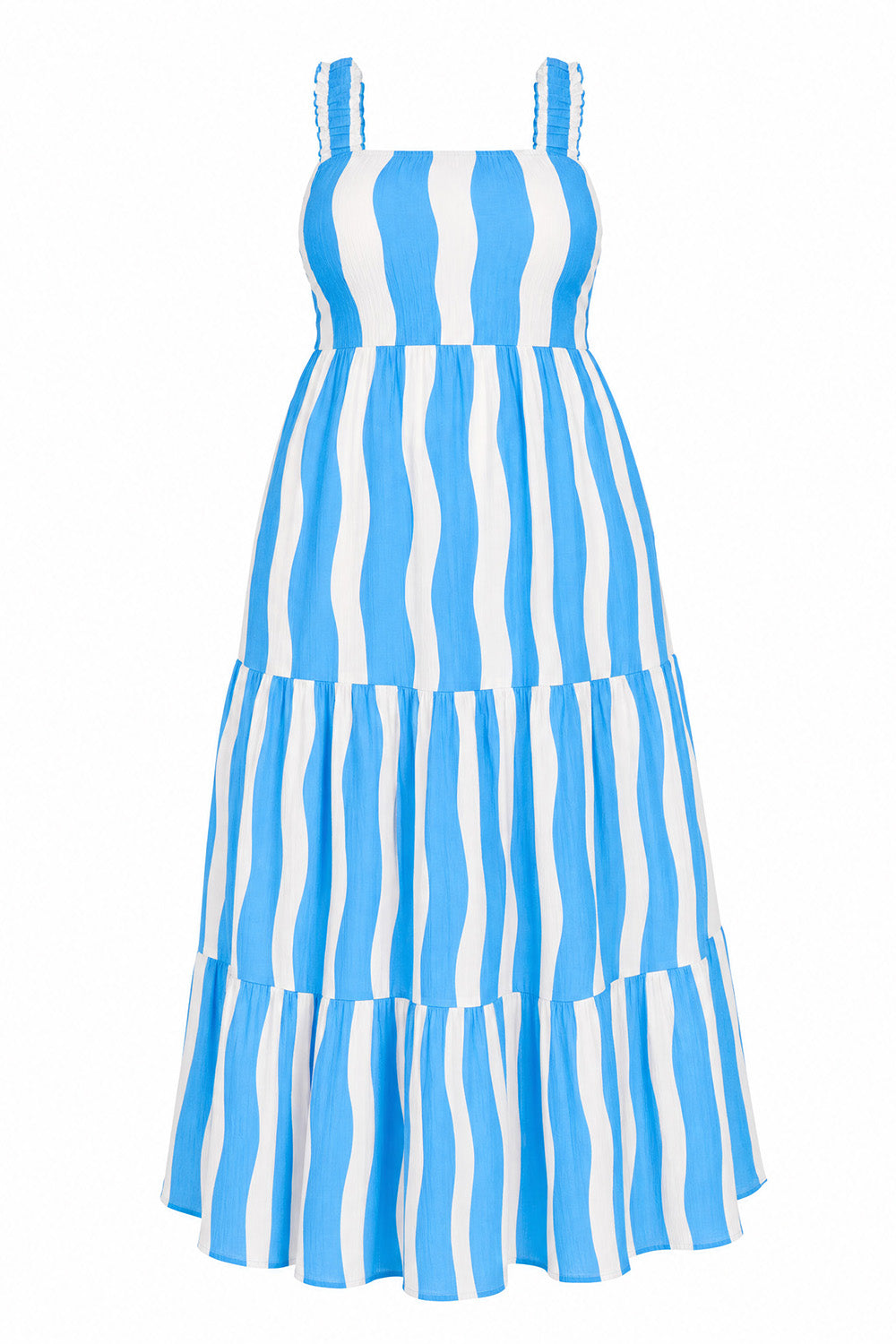 Sutton Cotton Silk Sun Dress in Yacht Club