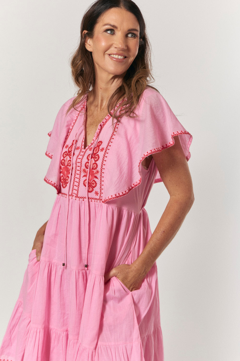 Sydney Flutter Short Dress in Rosita