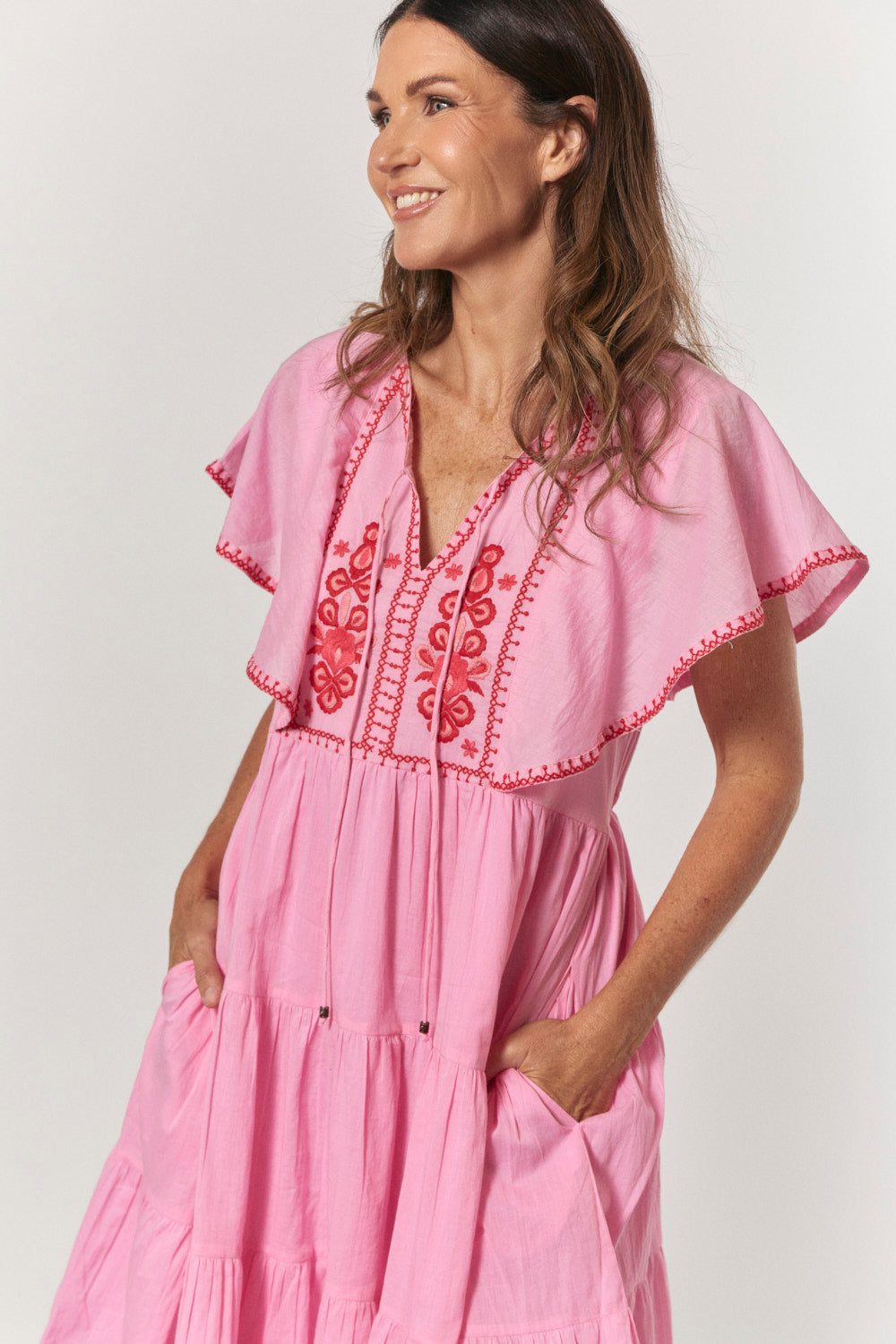 Sydney Flutter Short Dress in Rosita