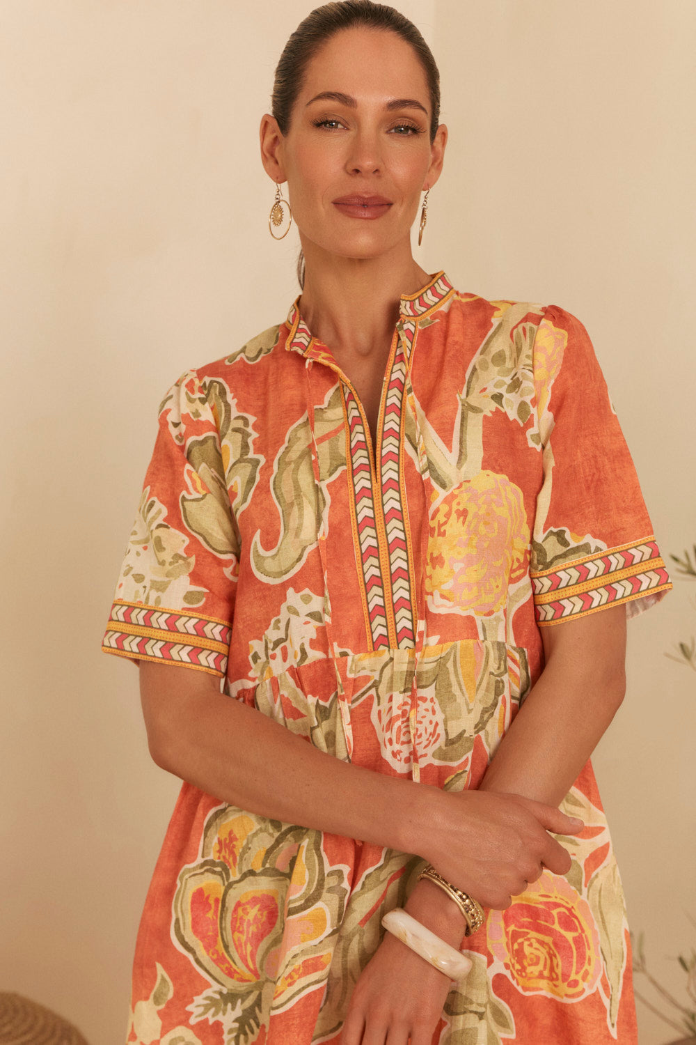 Tanya Short Sleeve Dress in Palampore