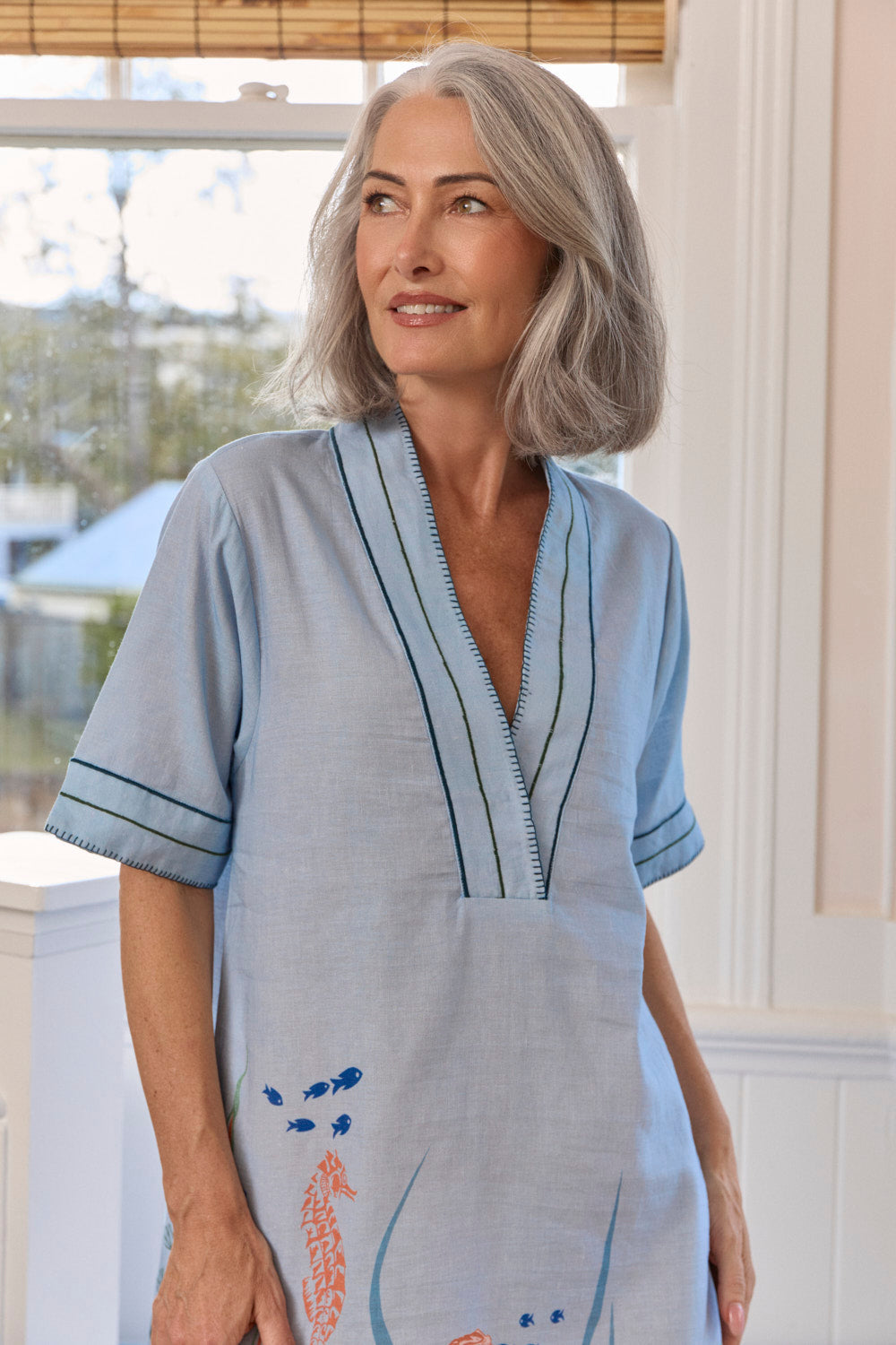 Tia Tunic Dress in Neptune