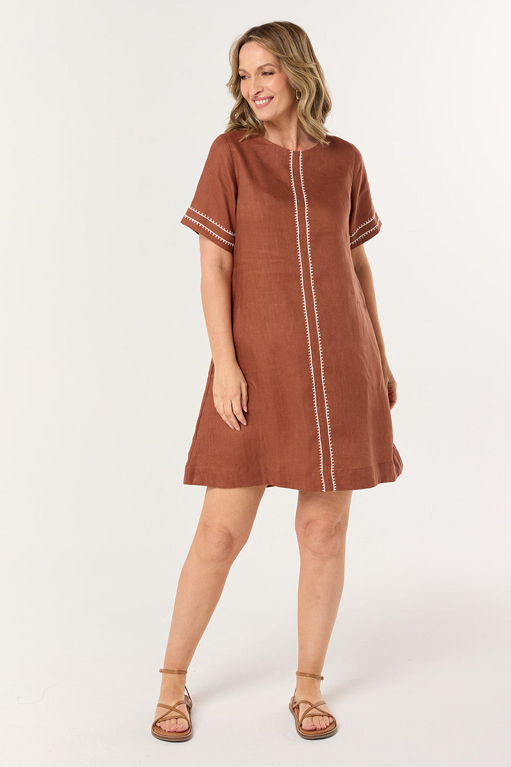 Tilly 2-Way Linen Dress in Dunes
