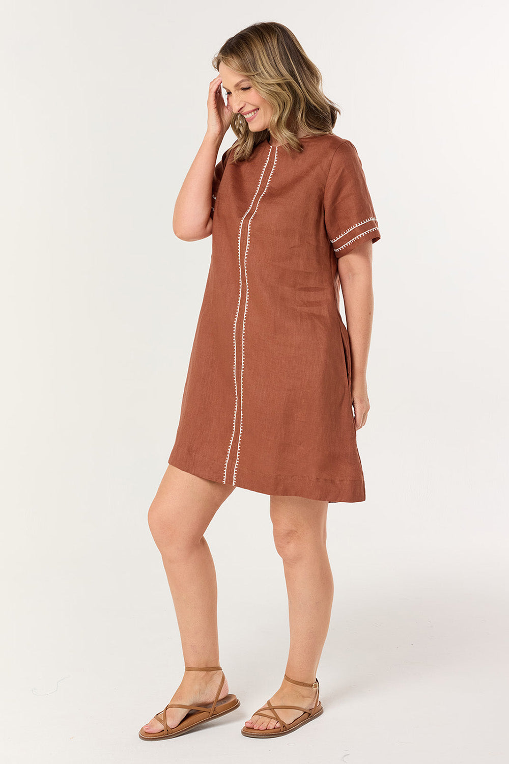 Tilly 2-Way Linen Dress in Dunes