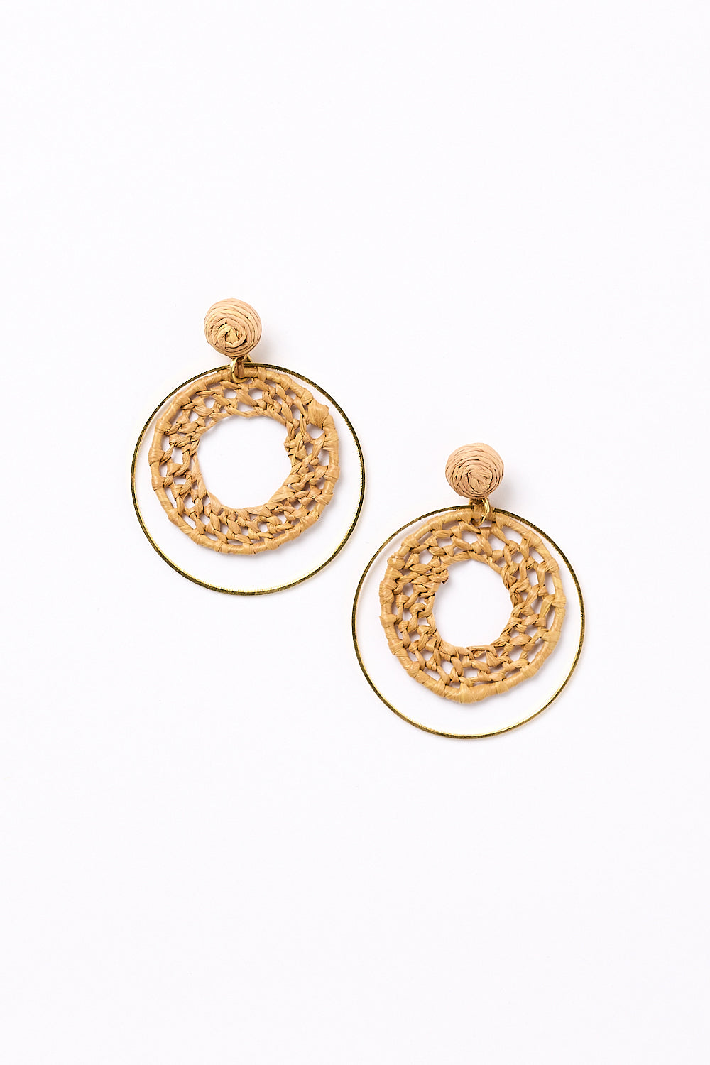 Woven Halo Hoops in Natural