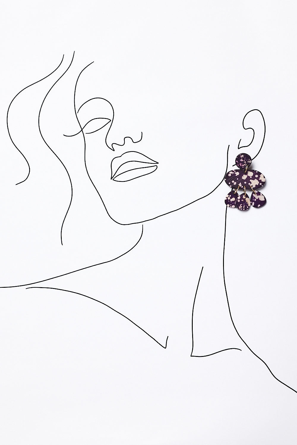 Zola Resin Earring in Purple
