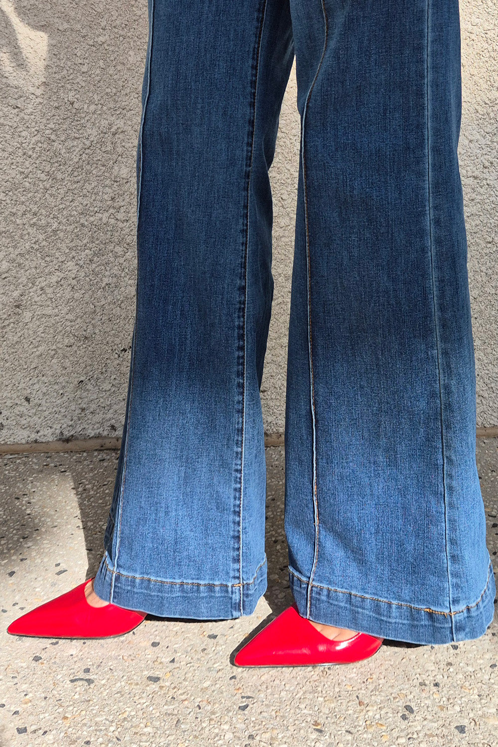 Adrift Denim Wide Leg Jeans in Mid Wash