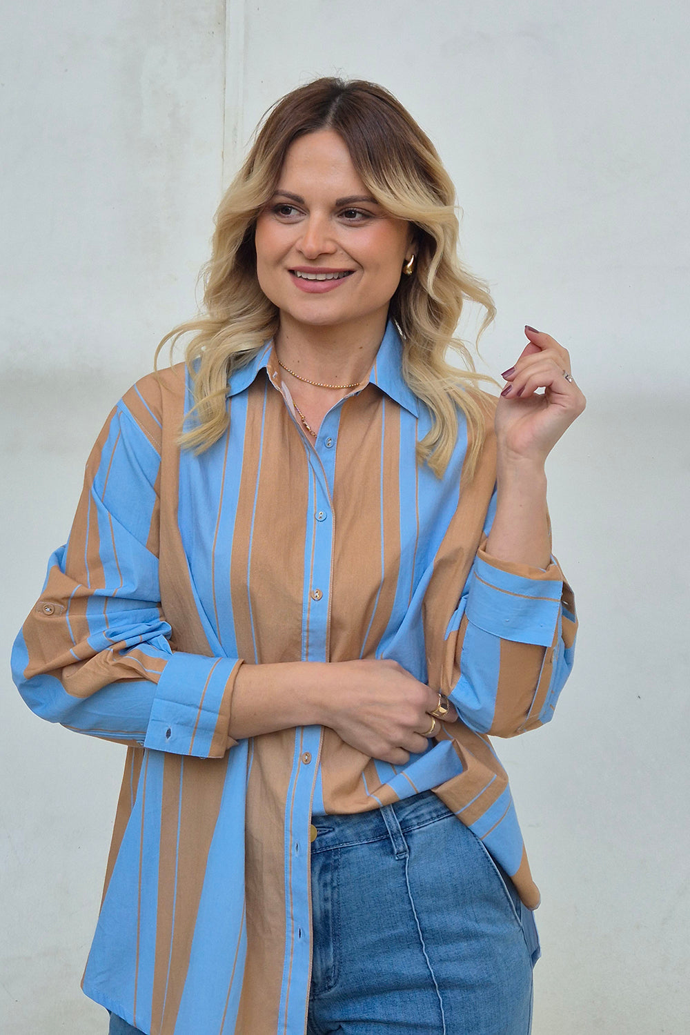 Bowie Oversized Shirt in Zephyr