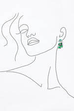Adelita Gem Earrings in Green