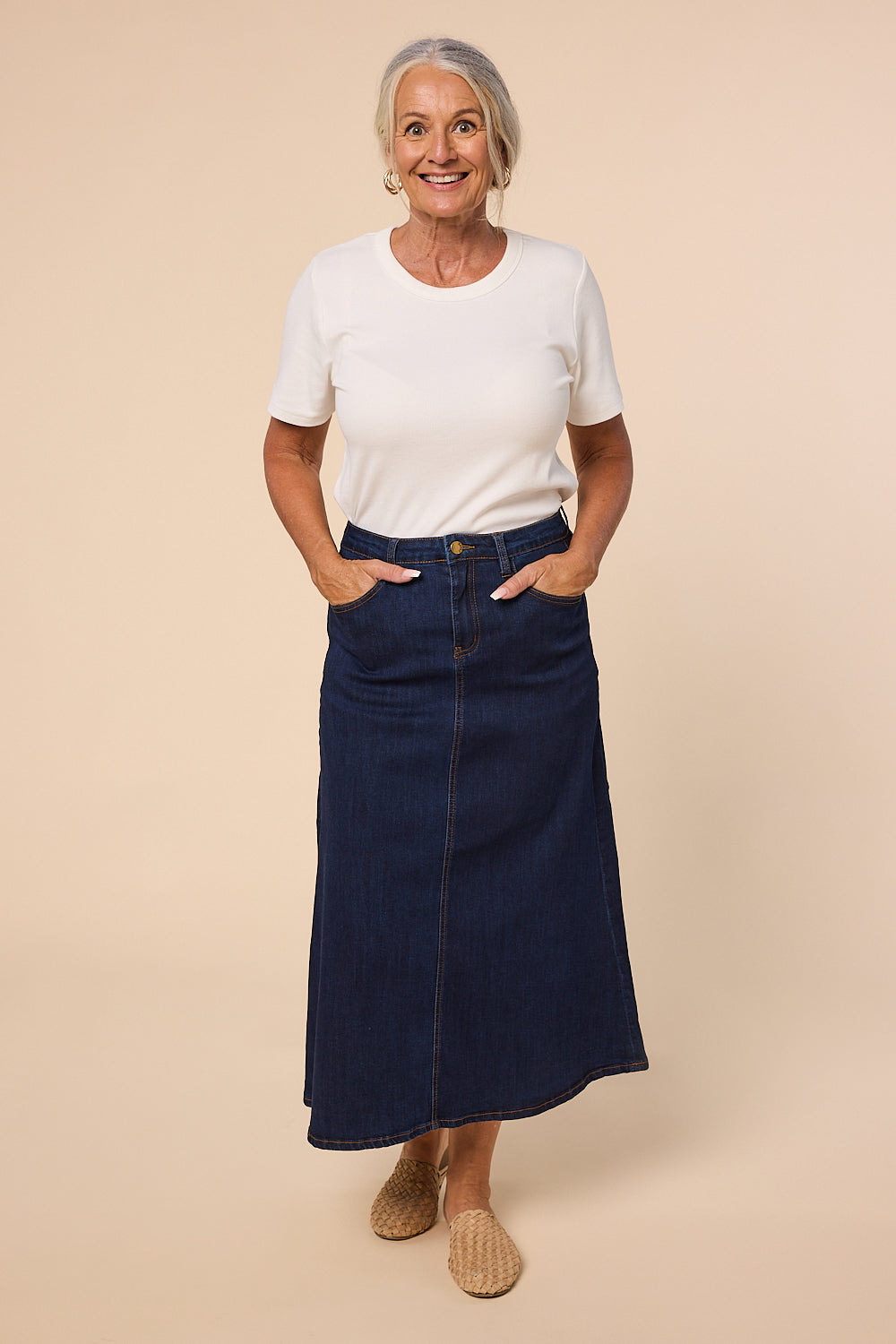 A line skirt midi length hotsell