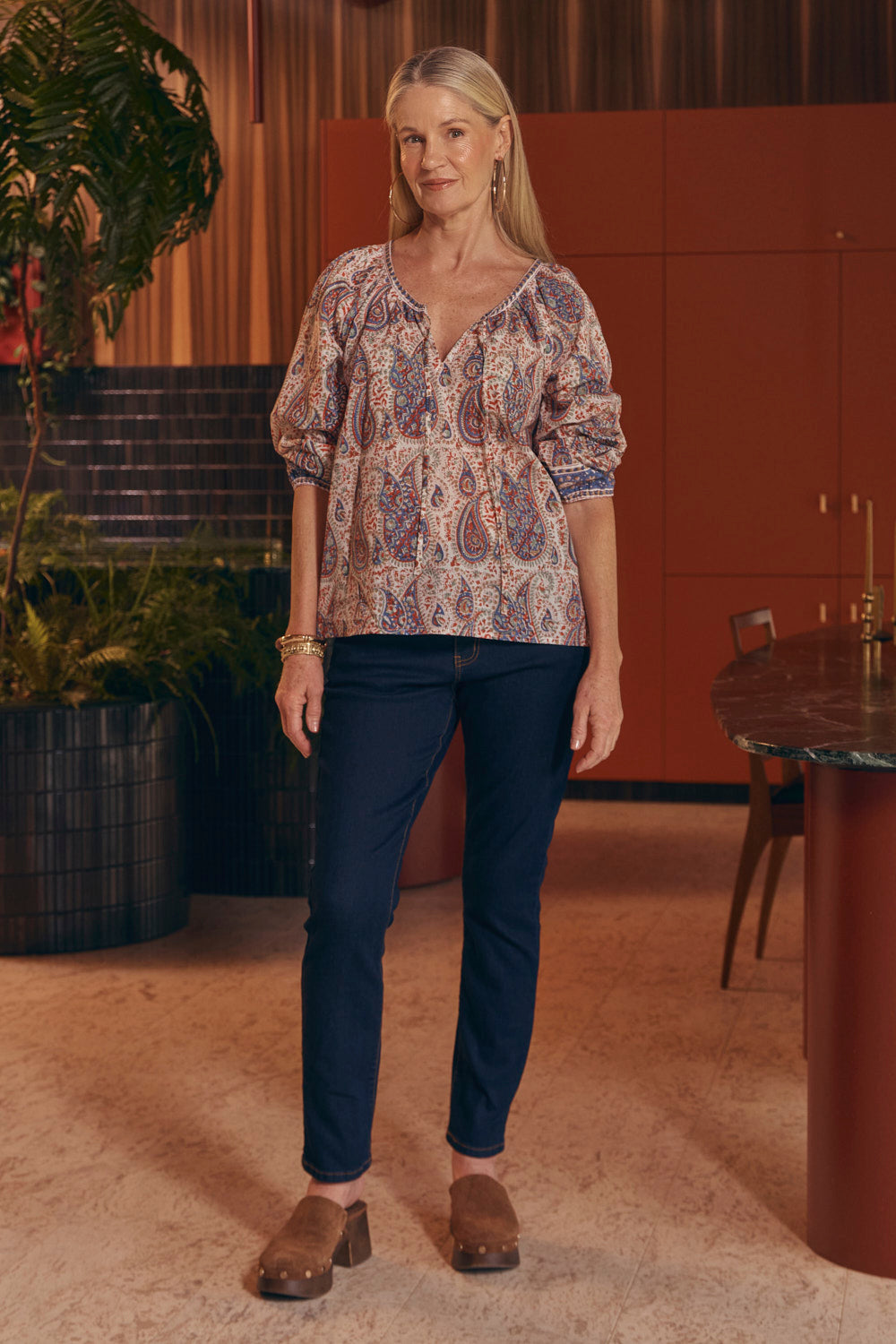 Adrift Denim Fitted Jeans in Dark Wash