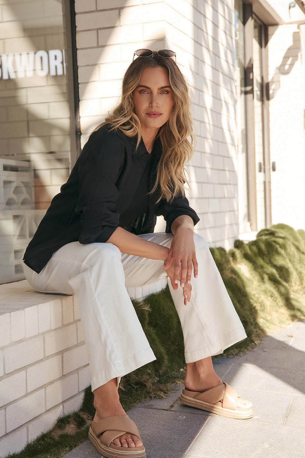 Adrift Denim Wide Leg Jeans in White