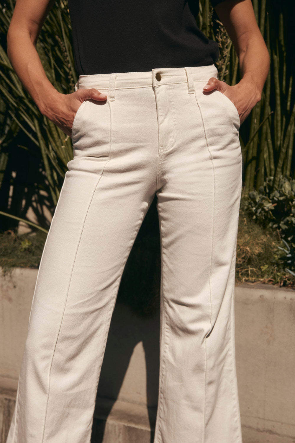 Adrift Denim Wide Leg Jeans in White
