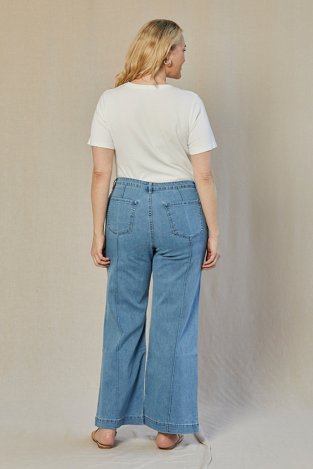 Adrift Denim Wide Leg Jeans in Light Wash