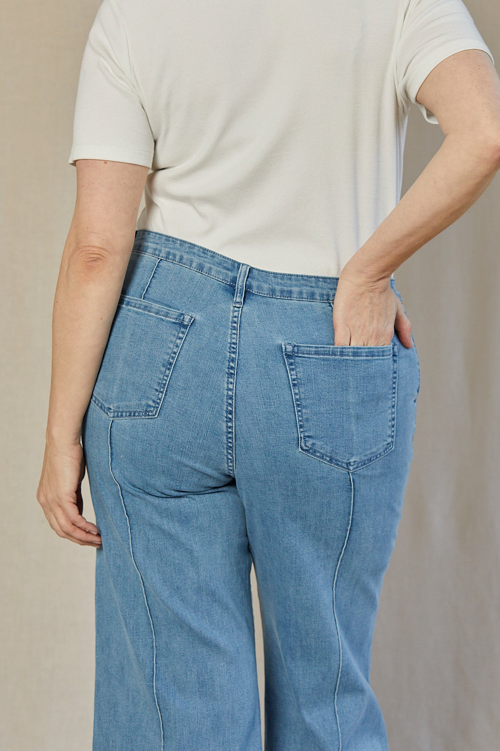 Adrift Denim Wide Leg Jeans in Light Wash