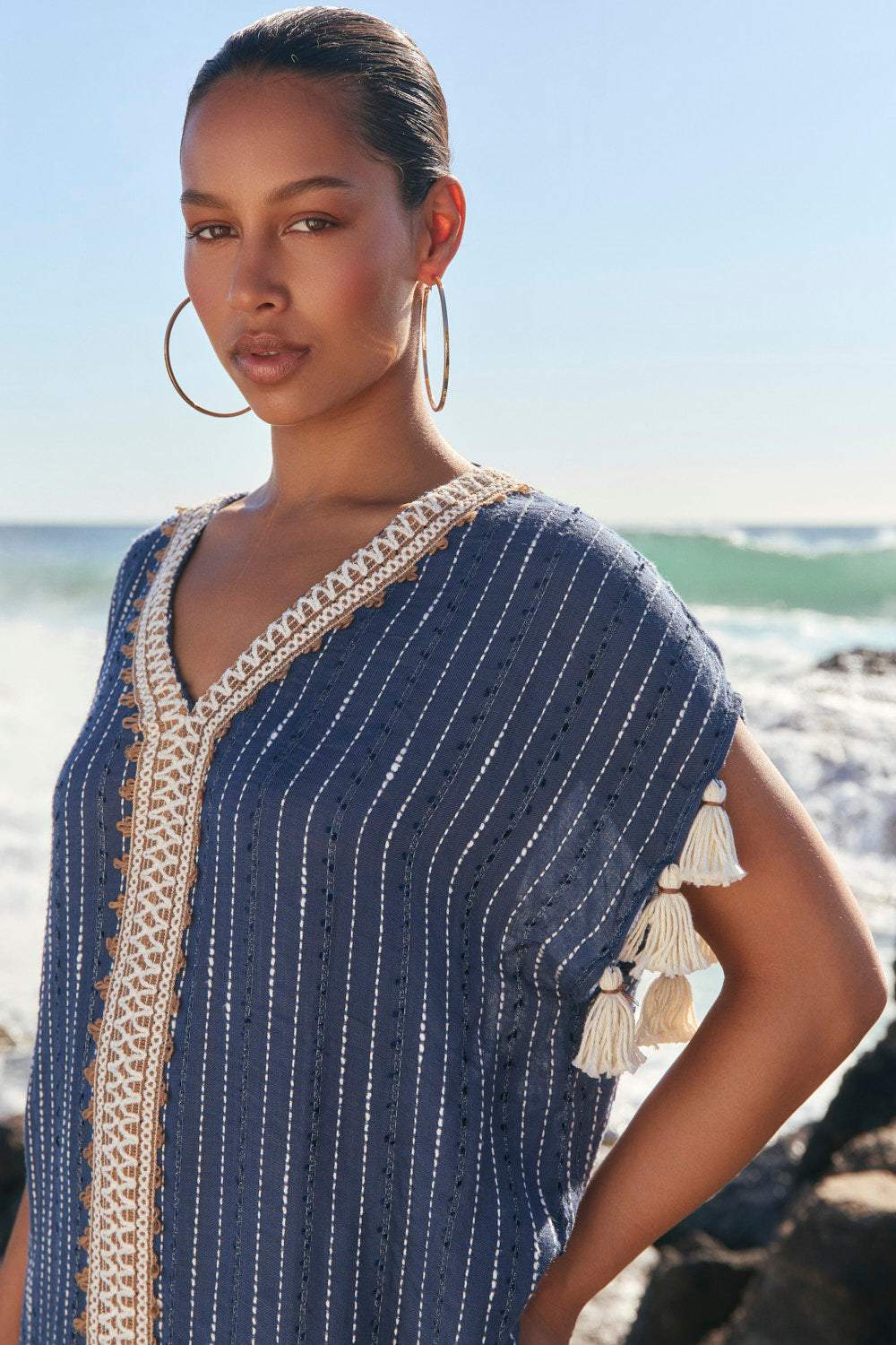 Aleah Tunic Top in Cerulea