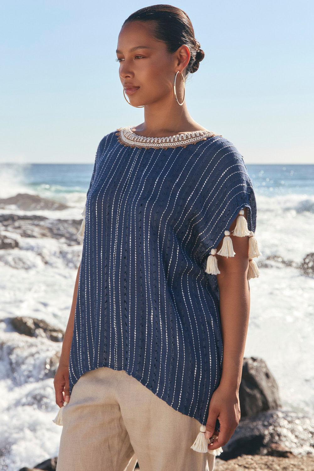 Aleah Tunic Top in Cerulea