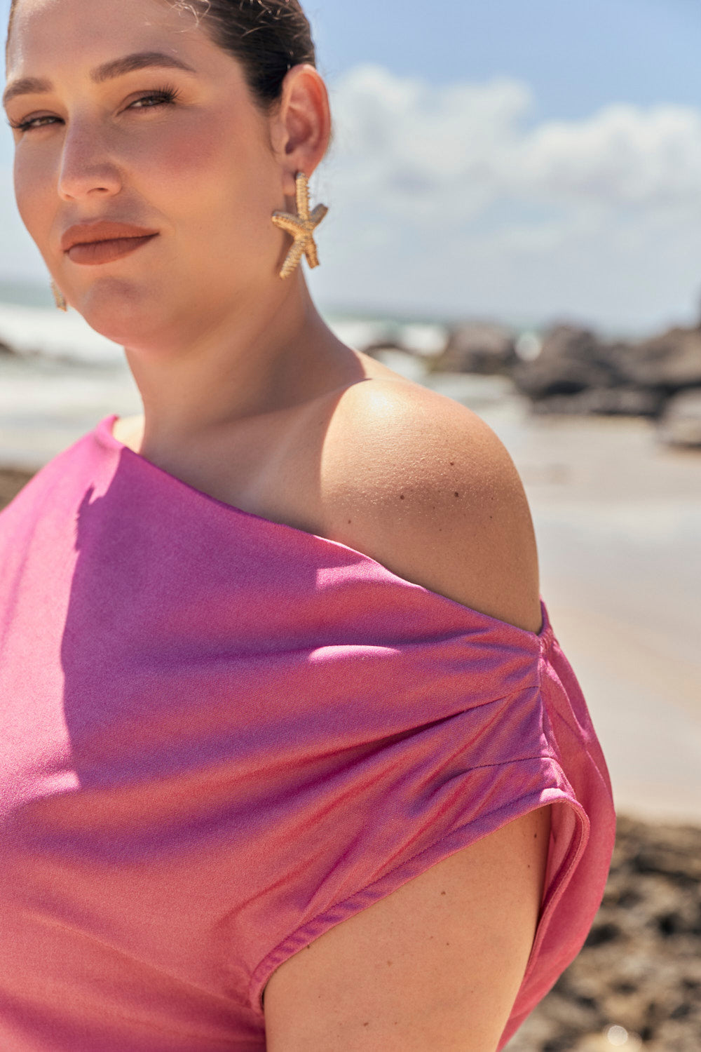 Alice Drop Shoulder Dress in Orchid